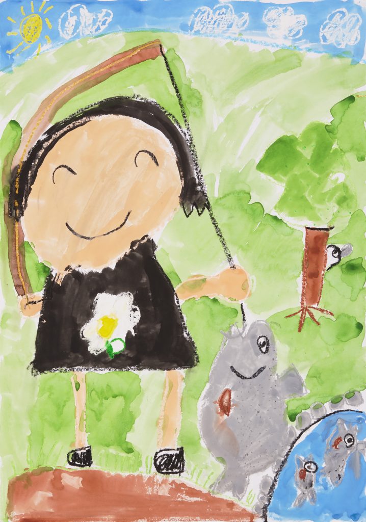 2025年度 全国児童自然体験絵画コンテスト ジャパンゲームフィッシュ協会会長賞